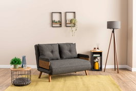 Atelier Del Sofa Cosmo Sofá-Cama de 2 Plazas - Gris oscuro